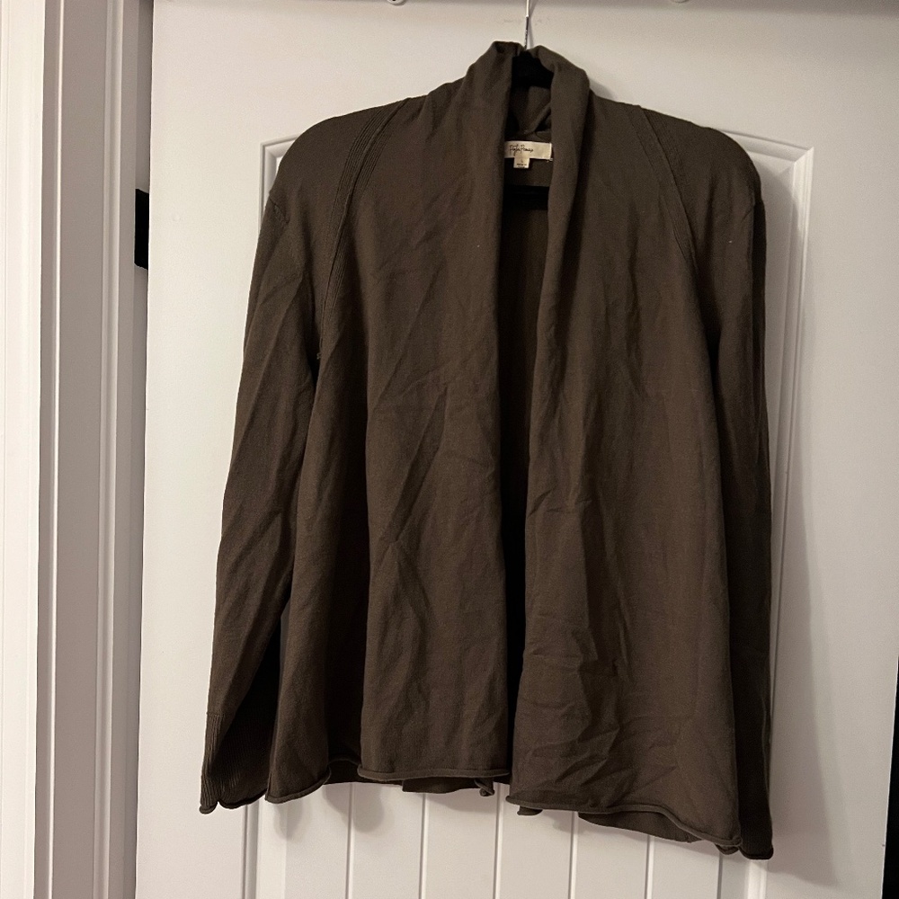Peyton Primrose khaki cardigan NWOT